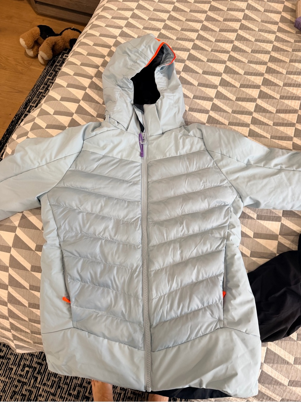 Helly Hansen Light Blue astra Jacket with Neon Trim